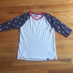 American Flag Raglan 3/4 T-Shirt